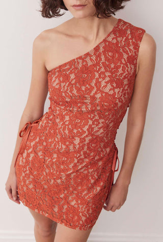 ARIA DRESS IN COPPER LACE