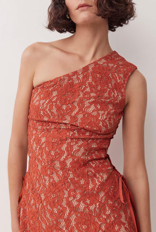 ARIA DRESS IN COPPER LACE