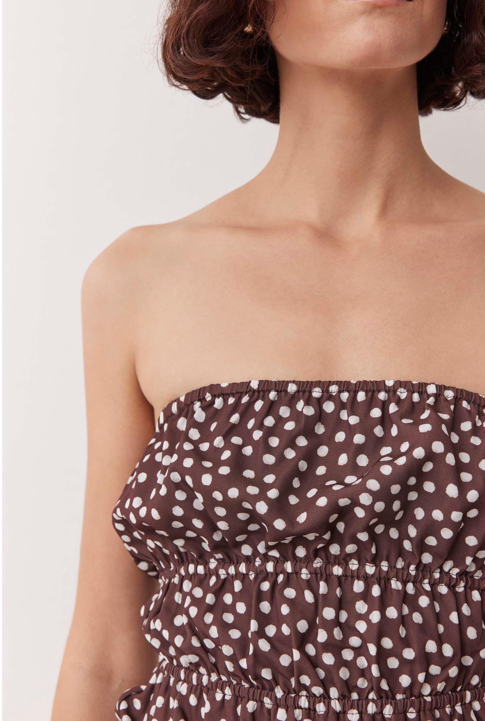 HERMES DRESS IN TRUFFLE SPOT