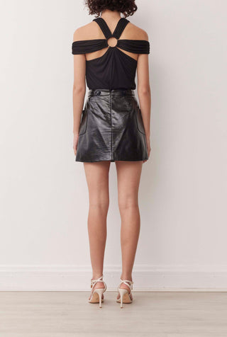 LANEWAY SKIRT IN PATENT NOIR