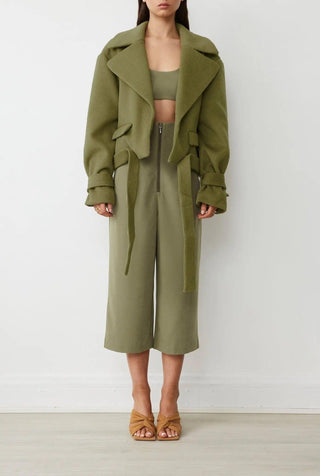 AUCKLAND COAT IN MOSS