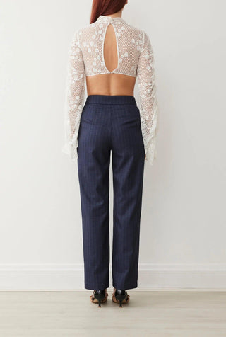 AUDREY PANT IN NAVY PINSTRIPE BOSKEMPER