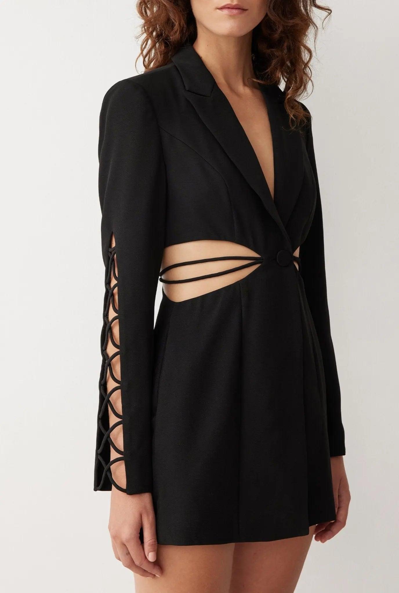 BEA BLAZER DRESS IN NOIR