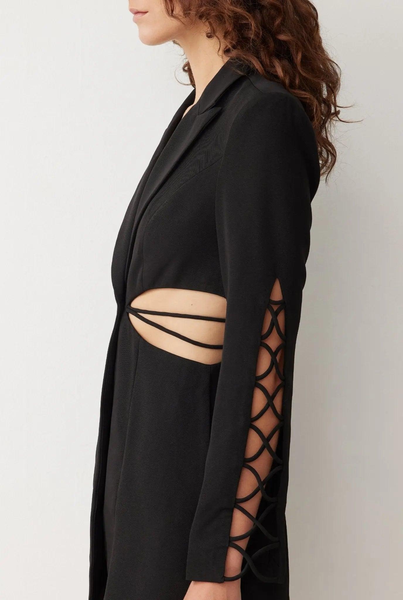 BEA BLAZER DRESS IN NOIR