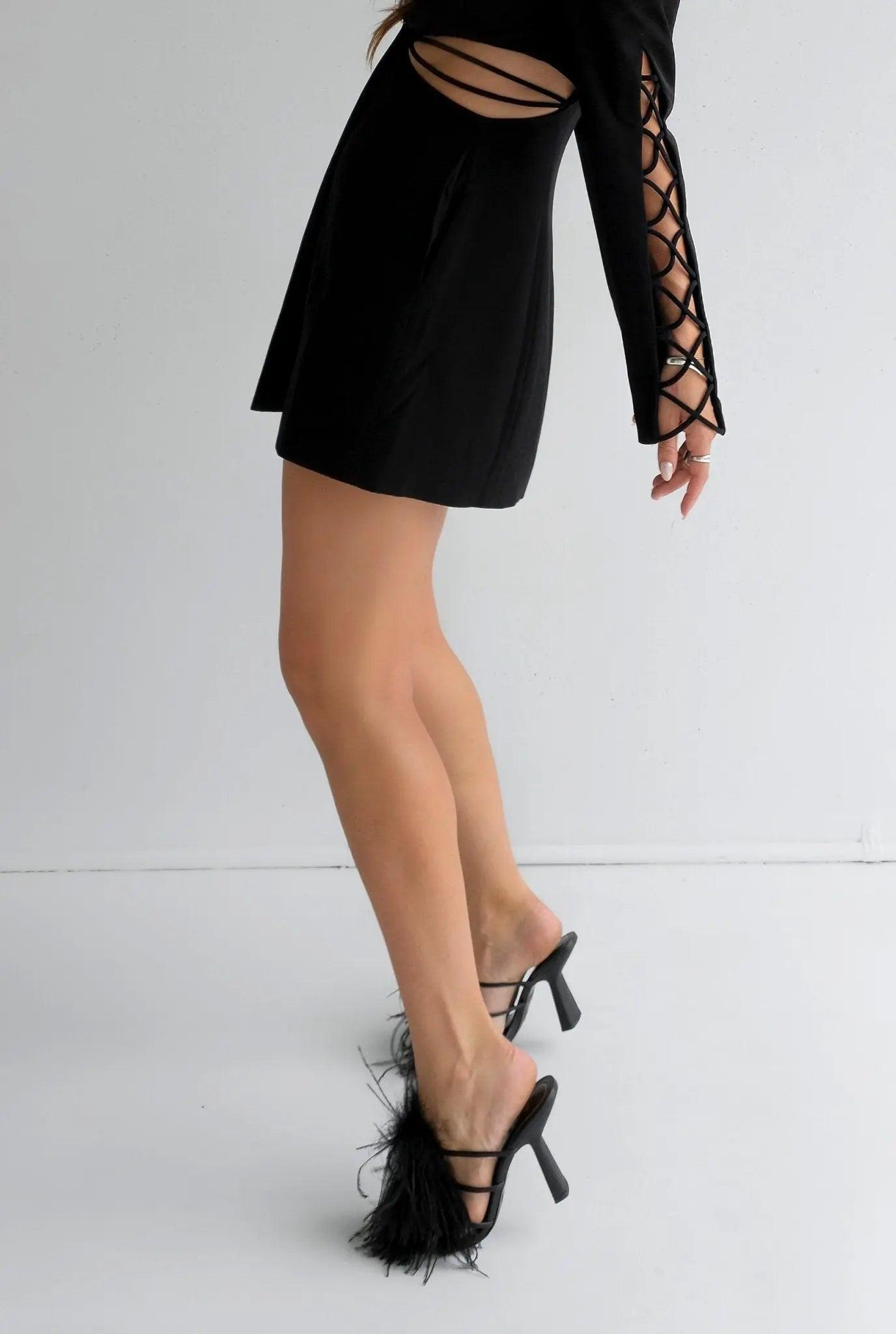 BEA BLAZER DRESS IN NOIR