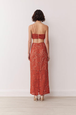 DAKOTA SKIRT IN COPPER LACE