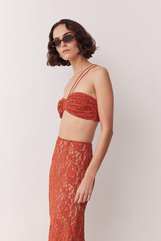 DAKOTA SKIRT IN COPPER LACE