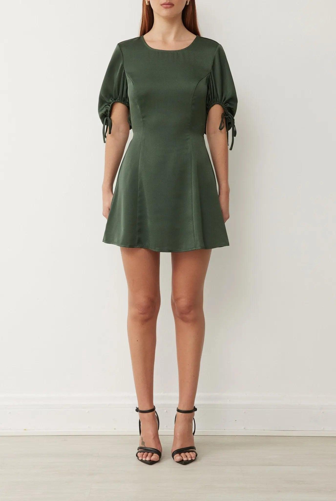 BOBBIE DRESS IN DEEP GREEN