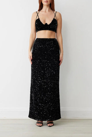 BROMLEY BRALETTE IN NOIR SEQUIN