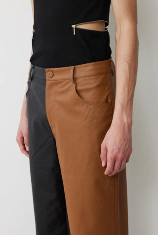 ROGAN PANT IN NOIR/BROWN