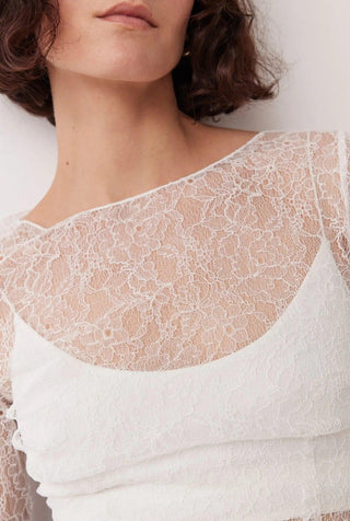 CHANTIE LACE TOP IN WHITE