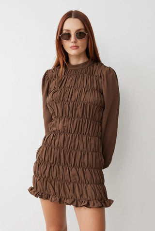 CHLOE DRESS IN COFFEE