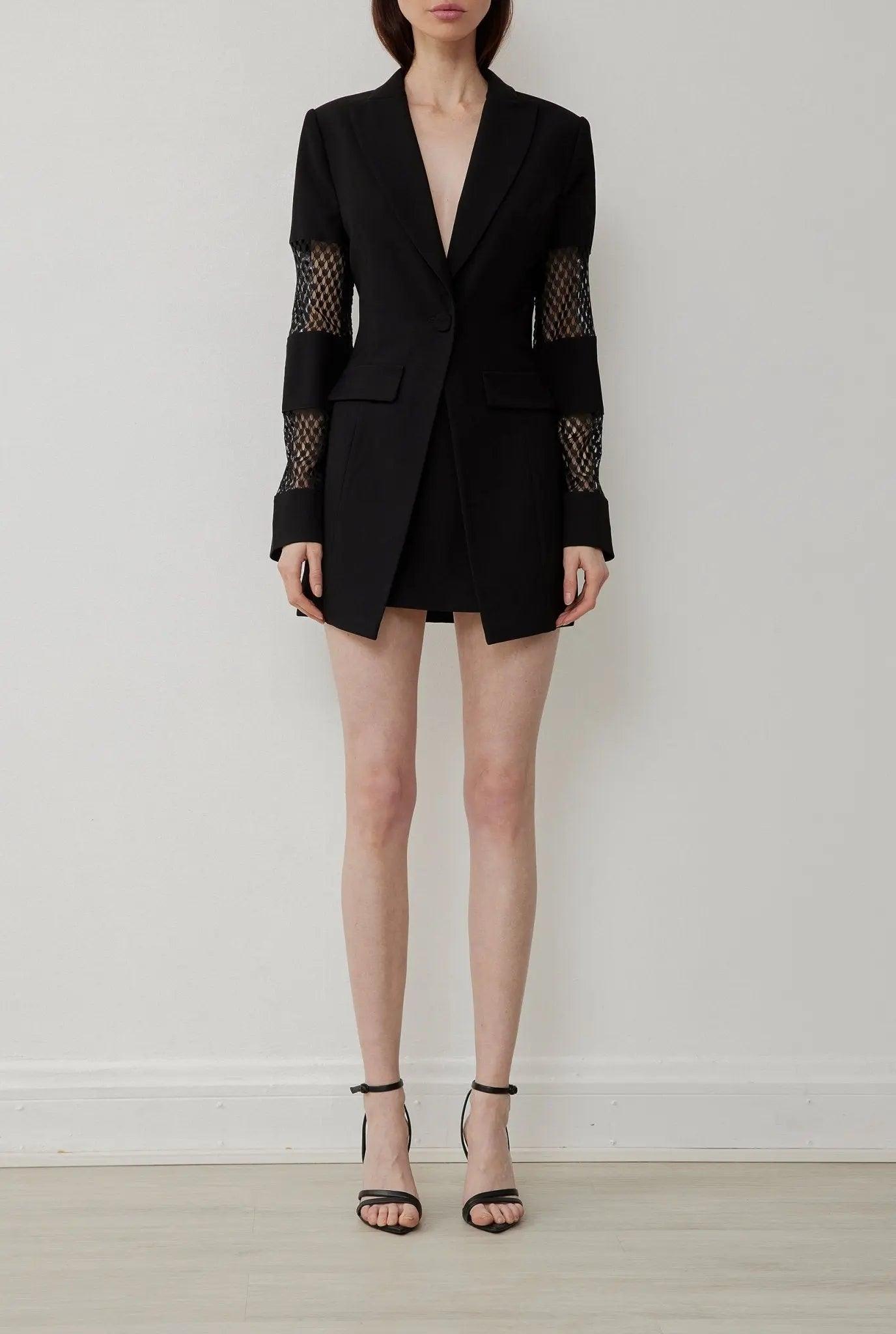 ISLA BLAZER DRESS IN NOIR