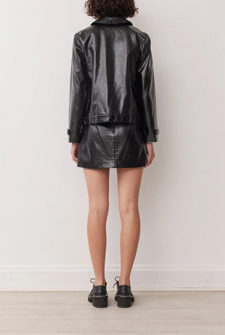 LANEWAY PU JACKET IN NOIR BOSKEMPER