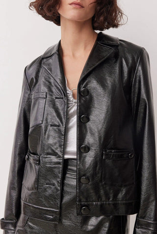 LANEWAY PU JACKET IN NOIR BOSKEMPER