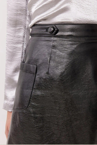 LANEWAY SKIRT IN PATENT NOIR