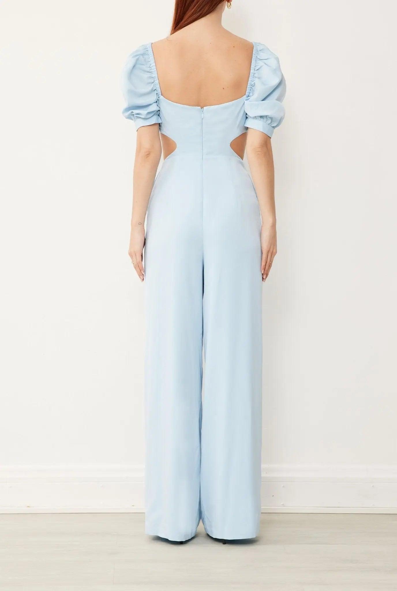 LOREN JUMPSUIT IN CRETE BLUE