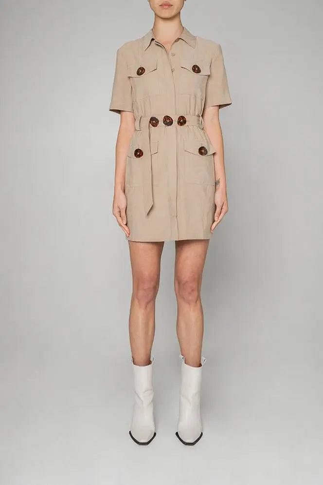 QUAY DRESS IN BEIGE