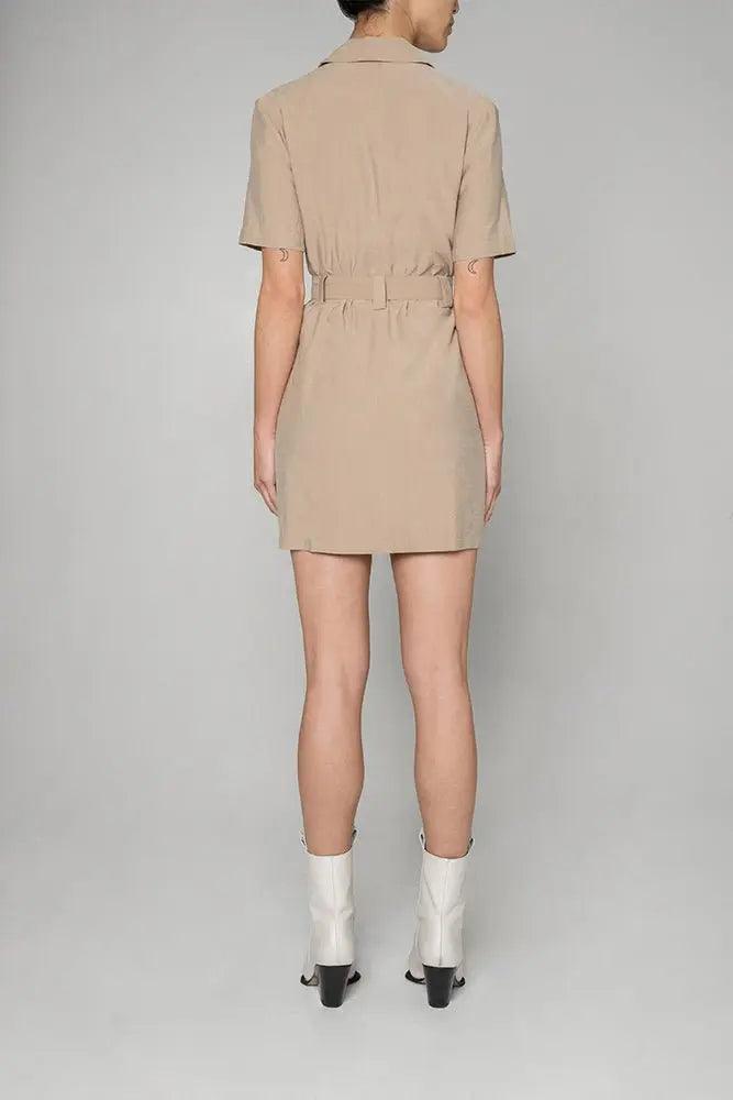 QUAY DRESS IN BEIGE