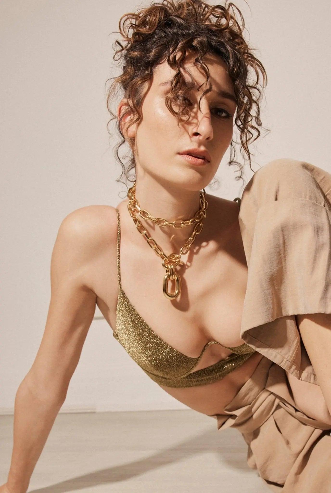 SELENE BRALETTE IN GOLD METALLIC