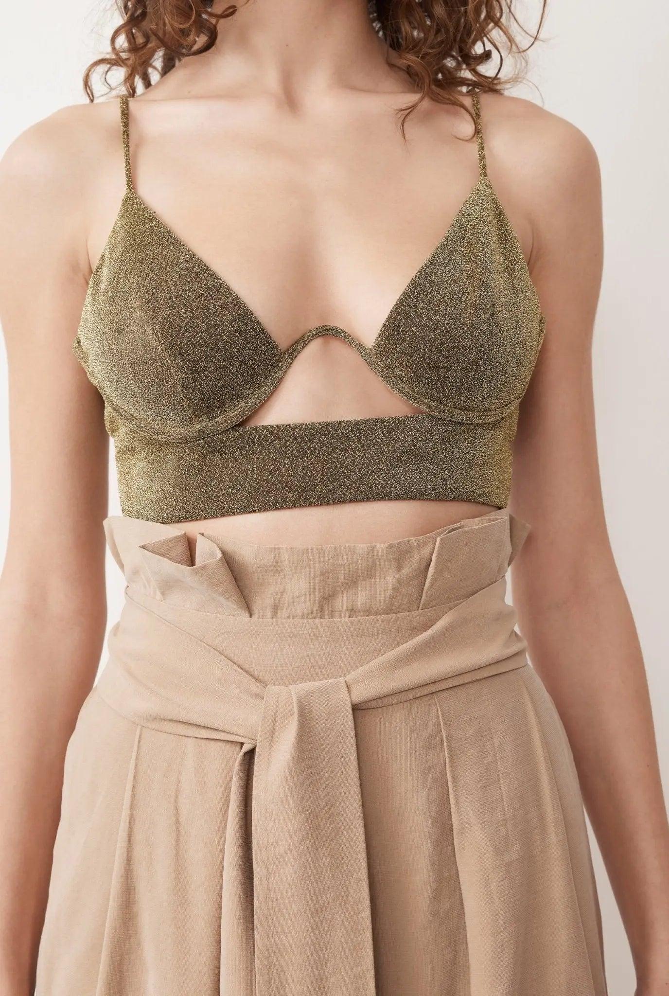 SELENE BRALETTE IN GOLD METALLIC