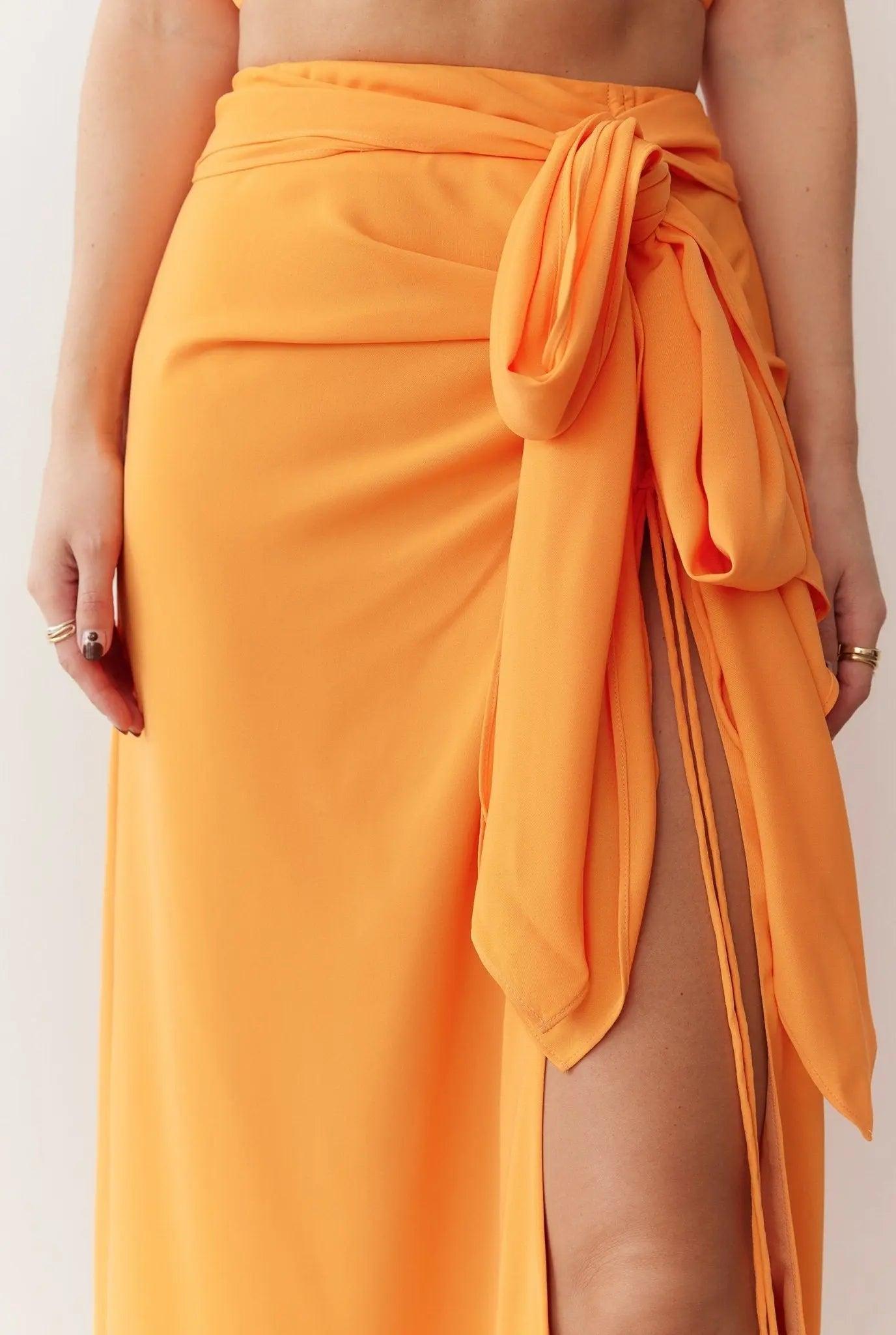 SOUTH SKIRT IN TANGERINE