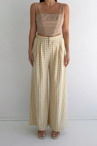 WILLOW PANT IN NEUTRAL GINGHAM