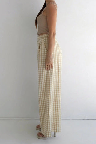 WILLOW PANT IN NEUTRAL GINGHAM