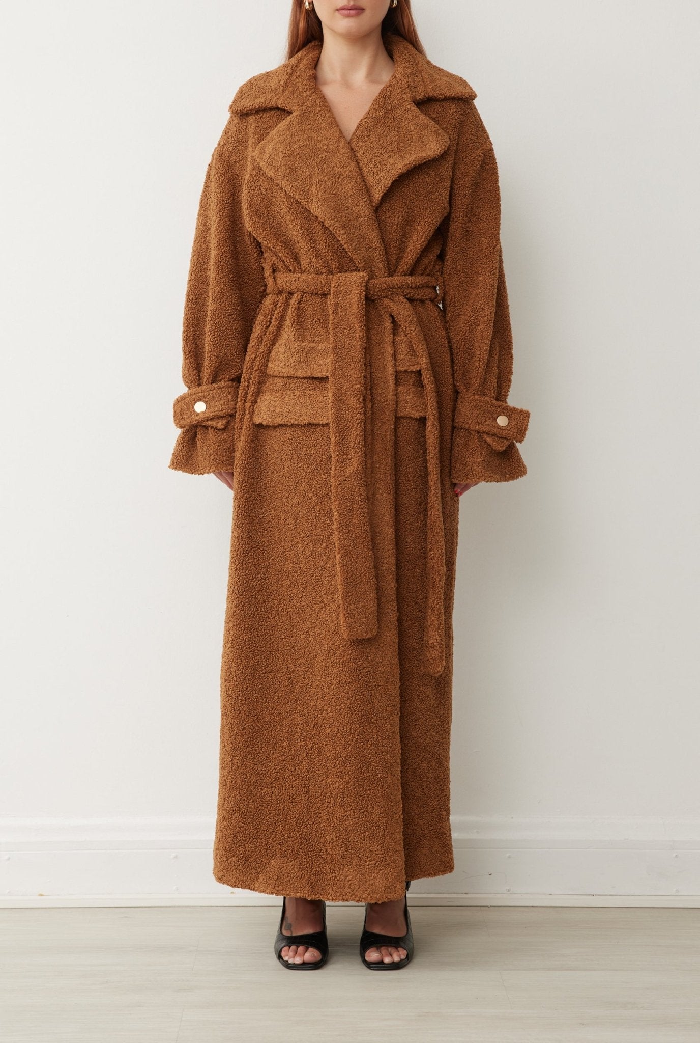Costes Coat in Brown Shearling - BOSKEMPER