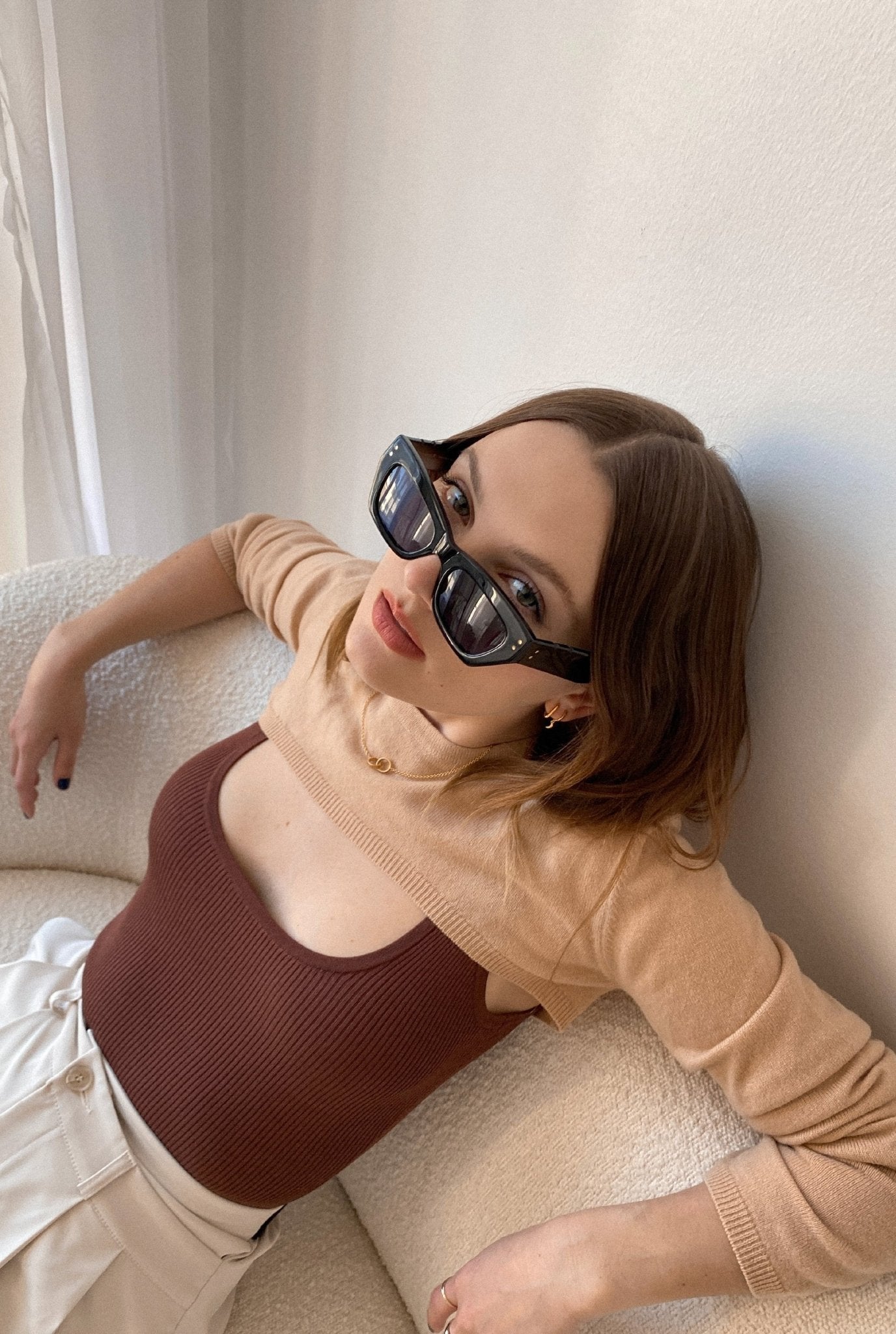 Frankie Knit Top in Chocolate - BOSKEMPER
