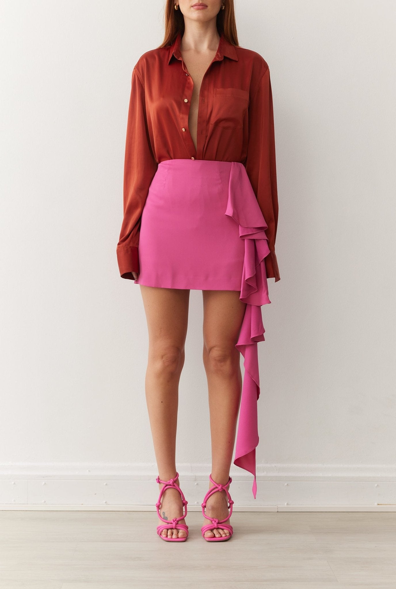 Hiromi Skirt in Magenta - BOSKEMPER