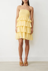 Kumeu Mini Dress in Butter - BOSKEMPER